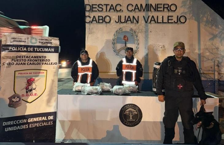 Tucumán: secuestran más de cinco kilos de marihuana y detienen a una mujer