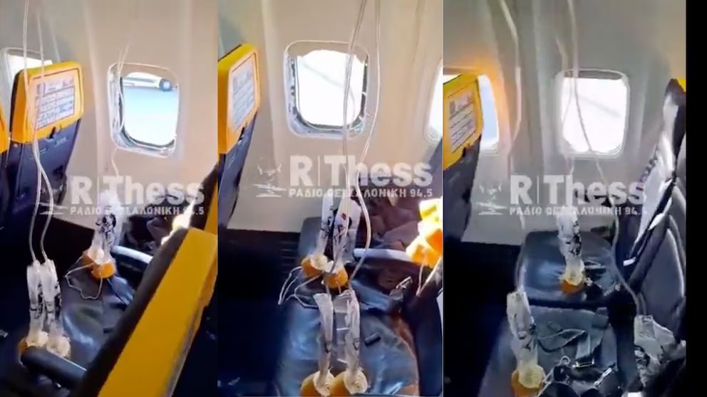 Terror en el aire: se rompió la ventanilla de un avión y succionó parcialmente a uno de los pasajeros hacia el exterior