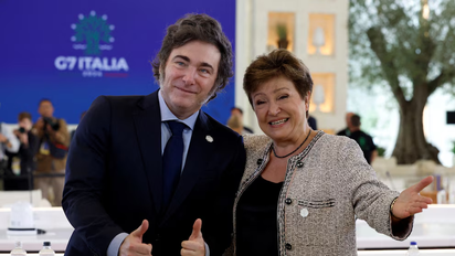 Milei recibe a Kristalina Georgieva en la Casa Rosada en una reunión clave para el futuro del programa con el FMI