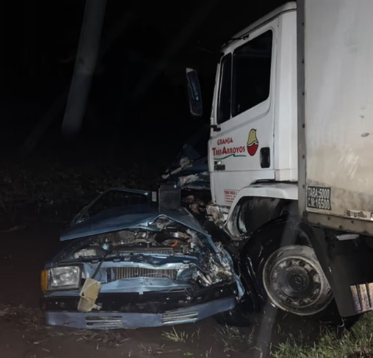 Tragedia en la Ruta 192: siete muertos, entre ellos tres menores, por el choque frontal entre un auto y un camión