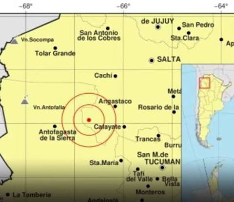 Un sismo de 3,3 se registró este martes en Cafayate