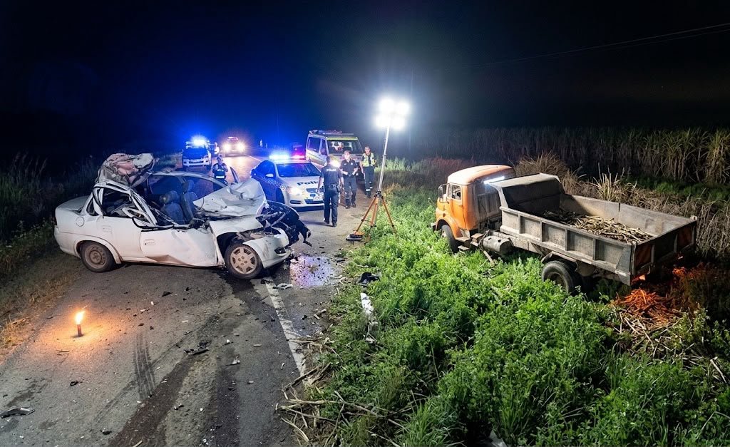 El peligro de las rutas tucumanas: impactante choque entre un auto y un camión en la zona de Leales
