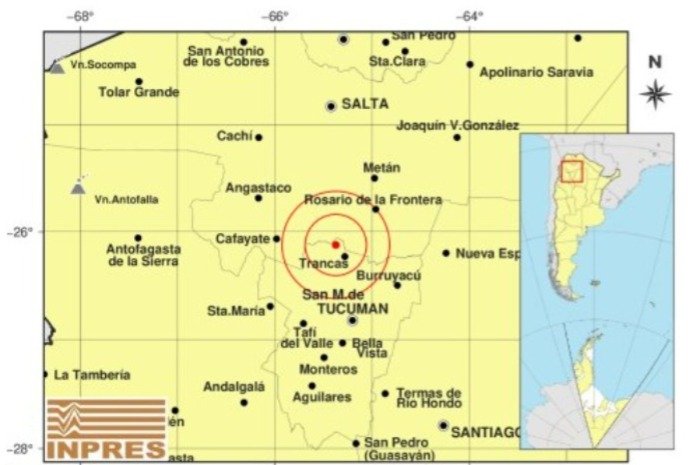 Un nuevo temblor sacudió Tucumán: fue de magnitud 5
