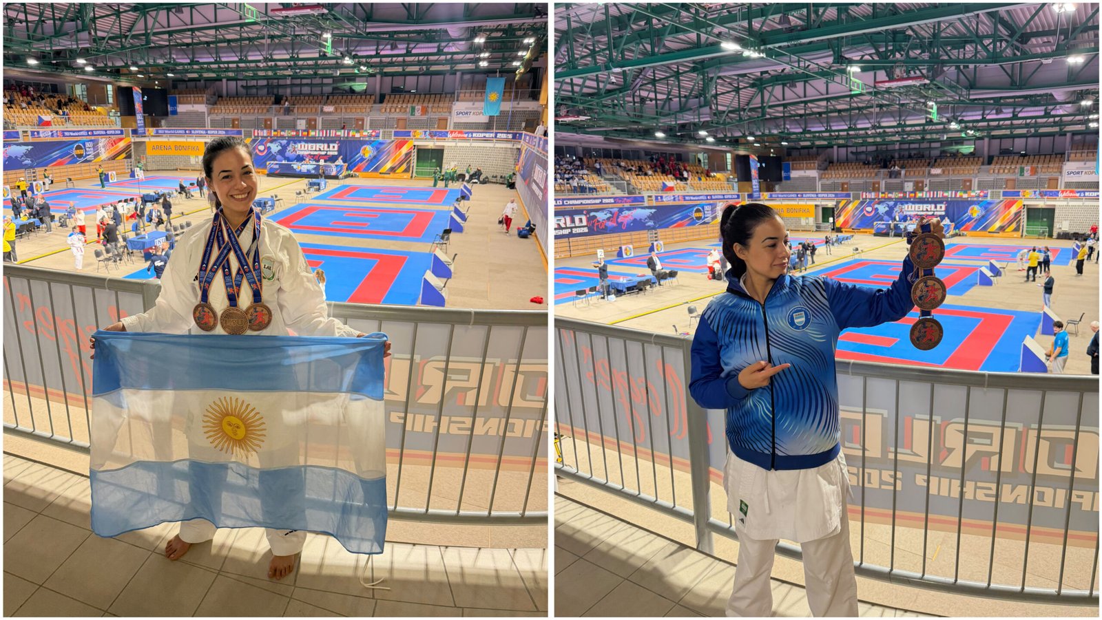 La tucumana Micaela Leguisamon hizo historia en Europa y conquistó tres medallas de bronce en un Mundial de karate